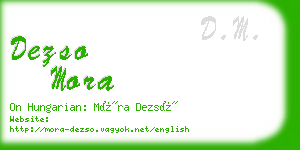 dezso mora business card